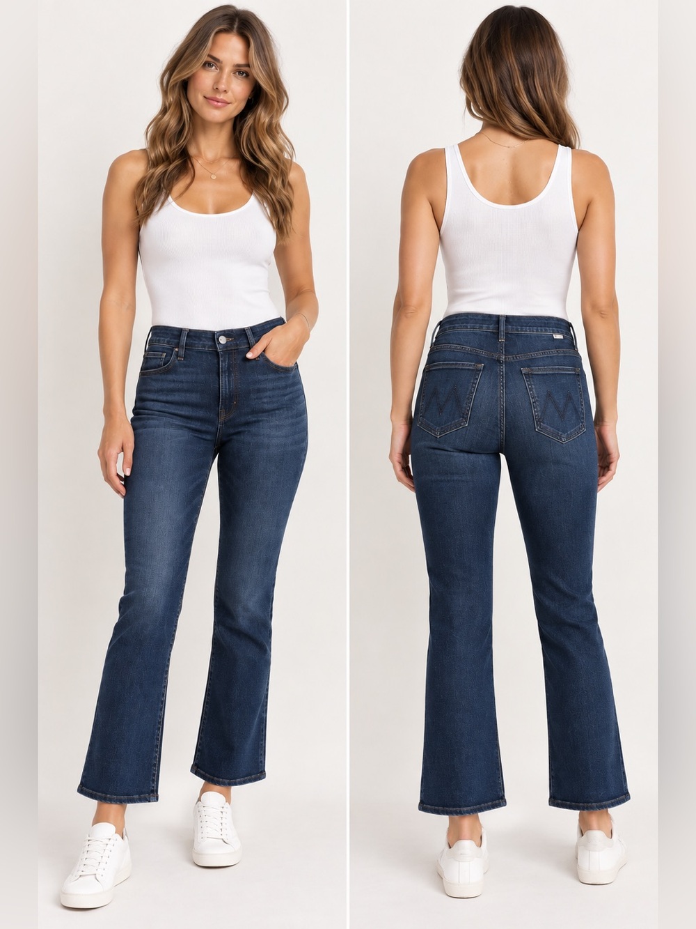 MOTHER Lil’ Hustler Ankle Jeans 28P Petite NWT $238 Dark Wash